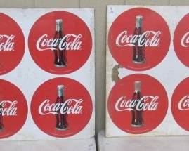 2 - Metal Coke Signs