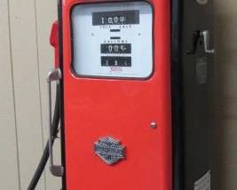 1950's Restored Harley Davidson Gas Pump by Tokheim - Lights Up at Top