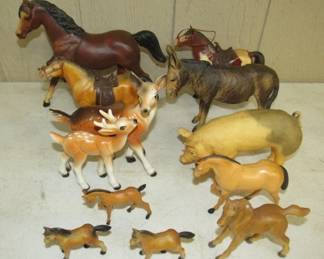 Vintage Horses, Donkey, Pig, & Deer