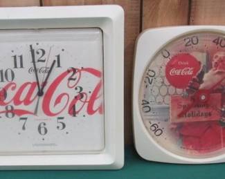 Coke Clock & Thermometer
