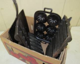 Box of Cast Iron Cookware