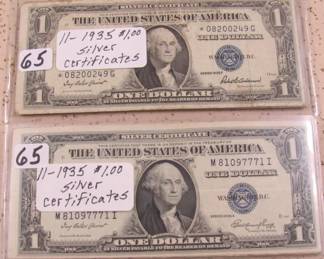 1935 $1.00 Silver Certificates