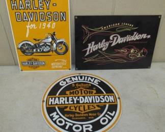 Porcelain Harley Davidson Signs