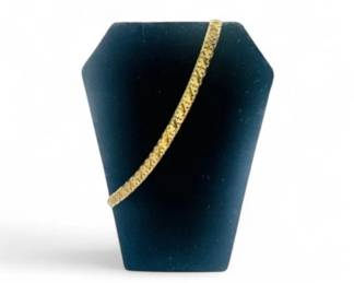 121 14KItalyGoldWeaveLinkBracelet482g