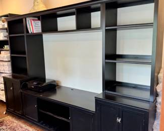 33 PotteryBarnBlackModularMediaWallUnit