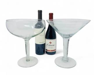 65 Setof2OversizedGlassesGiantWineMartini