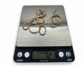 125 14KGoldFlatHerringboneChainNecklaceKinkedRepaired721g