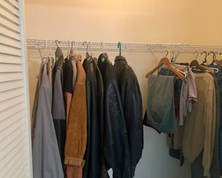 Vintage leather jackets and other clothing