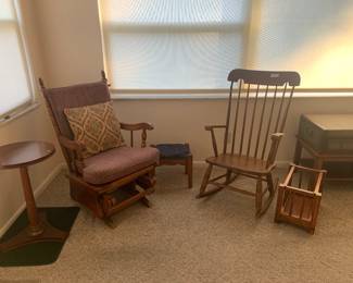 Rocking chairs and side tables
