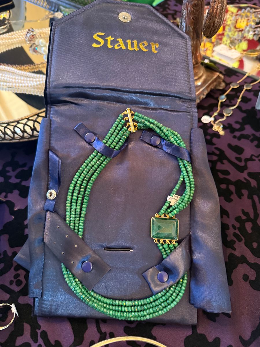 Emerald Necklace with Sterling Clasp