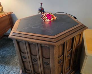Mid-Century Drexel Esperanto hexagonal side table.