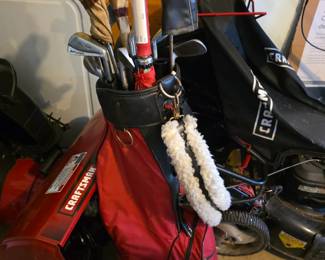 Vintage golf equipment.