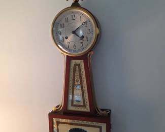 Vintage Banjo Clock  Seth Thomas 8 Day Has Key Working. Beautiful!