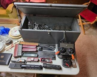 Antique American flyer train set.
