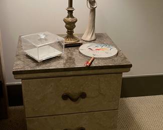 Two matching bedside tables