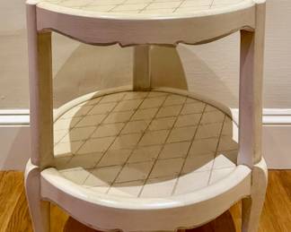 (2) Hand Painted Two Tier Side Tables