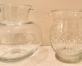 Art Glass & Cut Crystal Water Pitchers