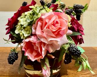 Faux Floral Arrangement in Acrylic Water