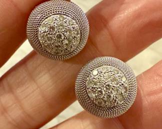 18K Gold and Diamond Earrings