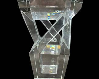 Baccarat Architecture 9.5" tall Art Glass Crystal Vase