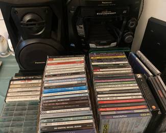 CD's , cassettes, stereo equipment