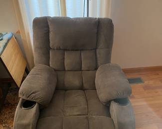 Recliner, multi colored lamp