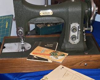 Vintage White Sewing Machine