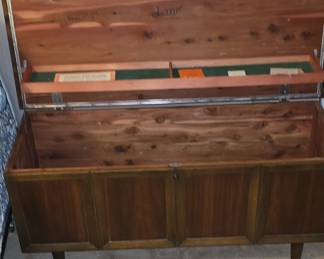 Inside Midcentury Cedar Chest