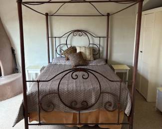 Beautiful wrought iron canopy bed, queen size