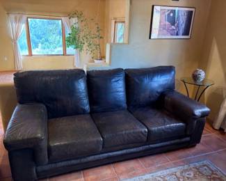 Leather sofa (88")