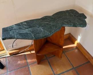 George Cappanelli green hardstone sculptural table