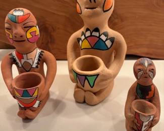 Vintage Tesuque Pueblo rain gods