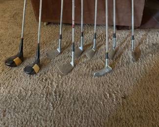 Set of golf clubs