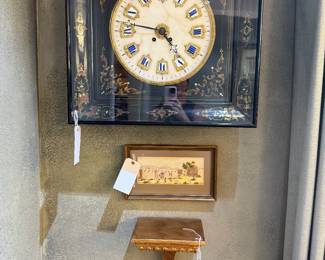 19th century French Napoleon III wall clock “Oeil de Boeuf” 