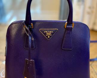 Purple Prada handbag