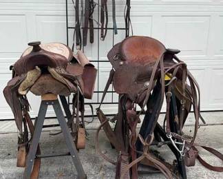 Adult And Childs Saddles And Tack