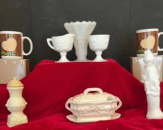 Vintage Avon Milk Glass