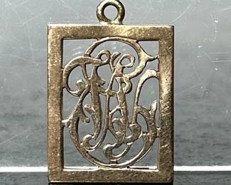 10k gold Monogrammed pendant