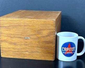 Old Oak Card Box by Globe Wernicke