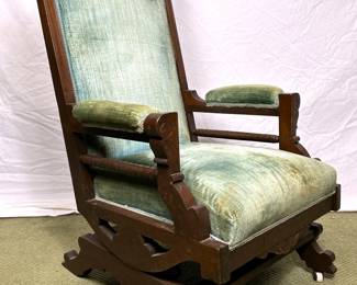 Victorian Eastlake platform rocking chair