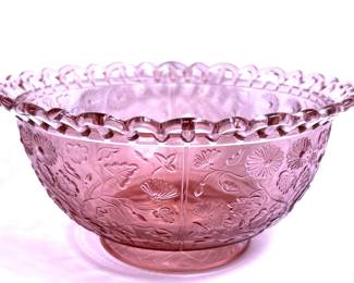 Vintage Pink Glass Bowl by Imperial Glass