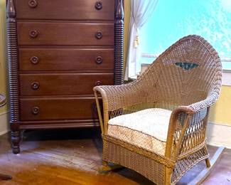 Antique Chest of Drawers by Continental Furniture Company in an 18th American Empire Revival Style.