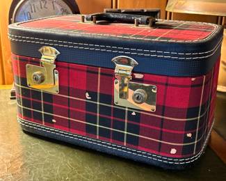 Vintage tartan travel case