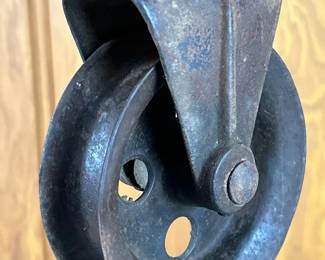 Antique cast iron pulley