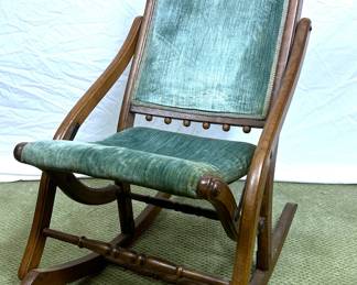 1800’s campaign rocking chair