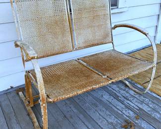 Art Modern Patio Settee circa 1940