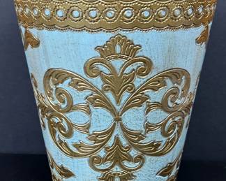 Vintage mid century Florentine Wast Basket from Italy