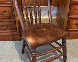Antique Oak Child's Windsor Chair