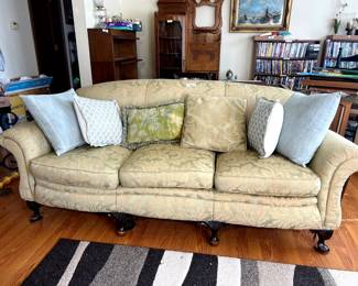 Victorian-Style Upholstered Sofa