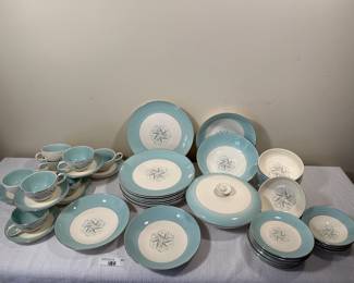 Homer Laughlin Rhythm Aqua Dinnerware